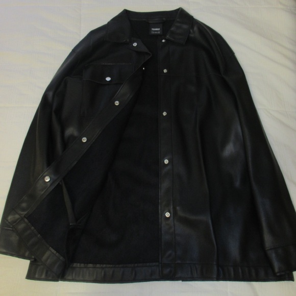 Pull&Bear Black Faux Leather Jacket - Picture 1 of 4